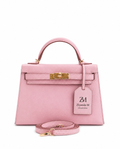 Luxury Pink Epsom Leather Kelly Handbag 25cm | Ziyanda M Collection
