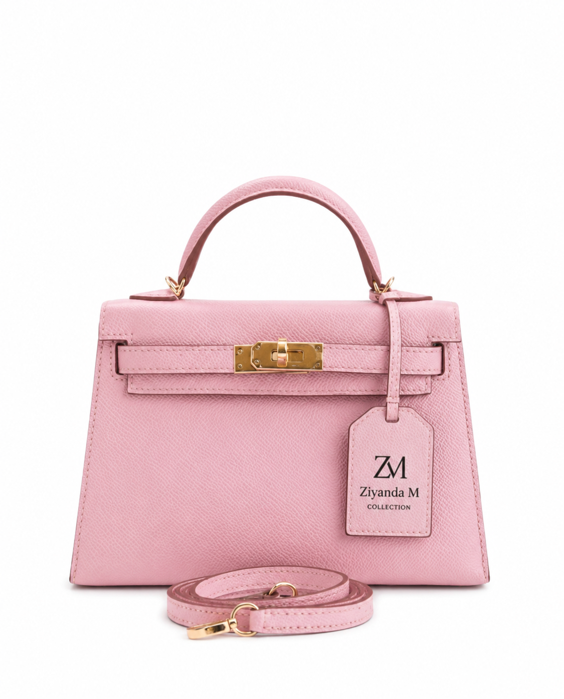 Luxury Pink Epsom Leather Kelly Handbag 25cm | Ziyanda M Collection