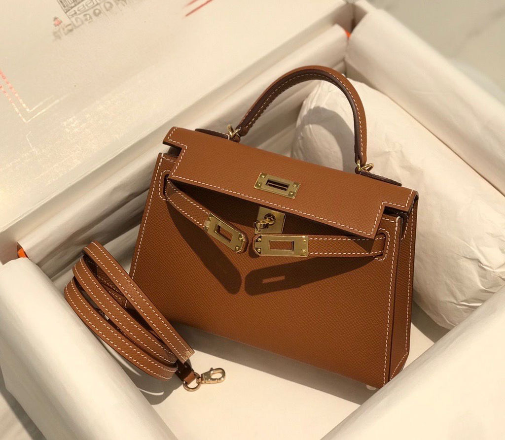 Brown Luxury Kelly 20 Episom Leather