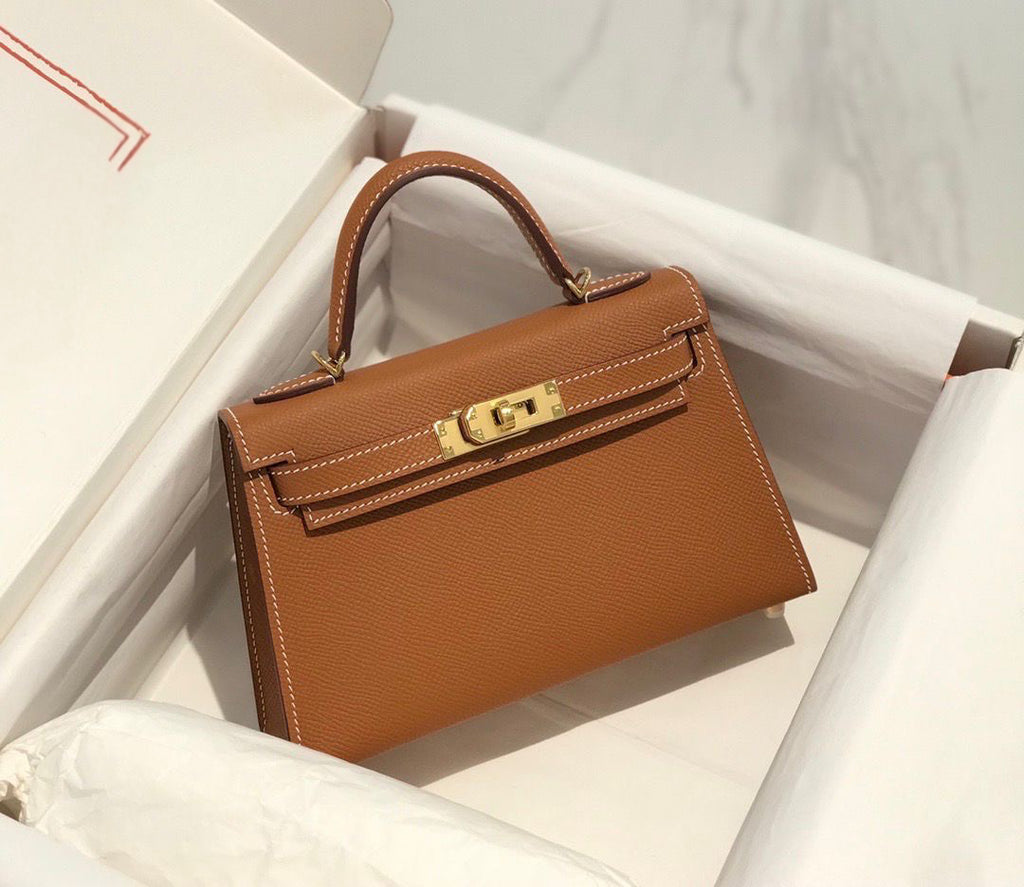 Brown Luxury Kelly 20 Episom Leather