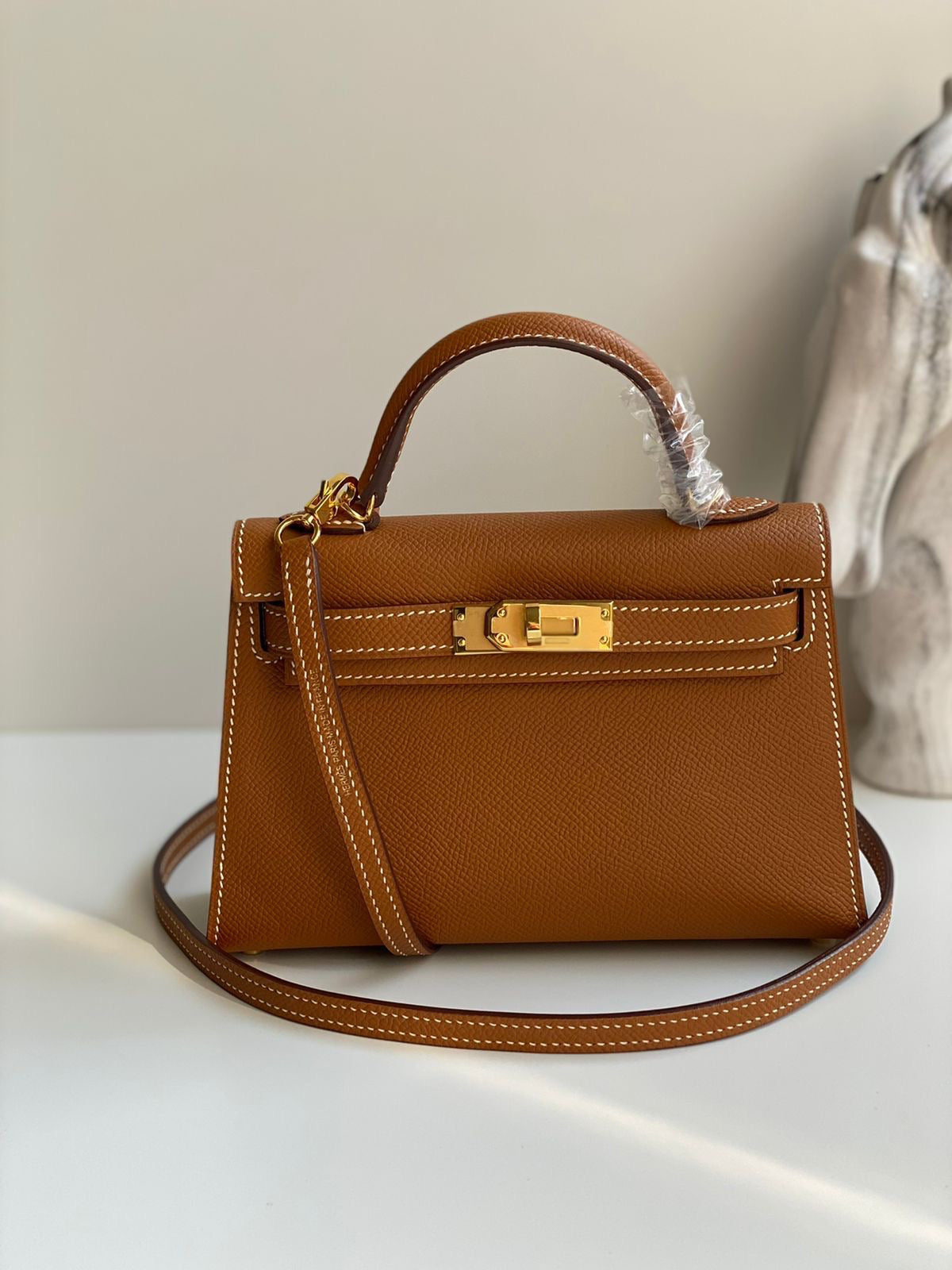Brown Luxury Kelly 20 Episom Leather