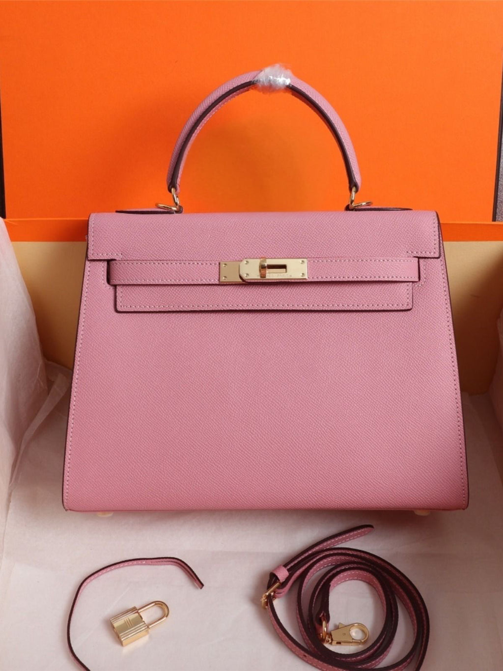 Luxury Pink Kelly Epsom Handbag 25