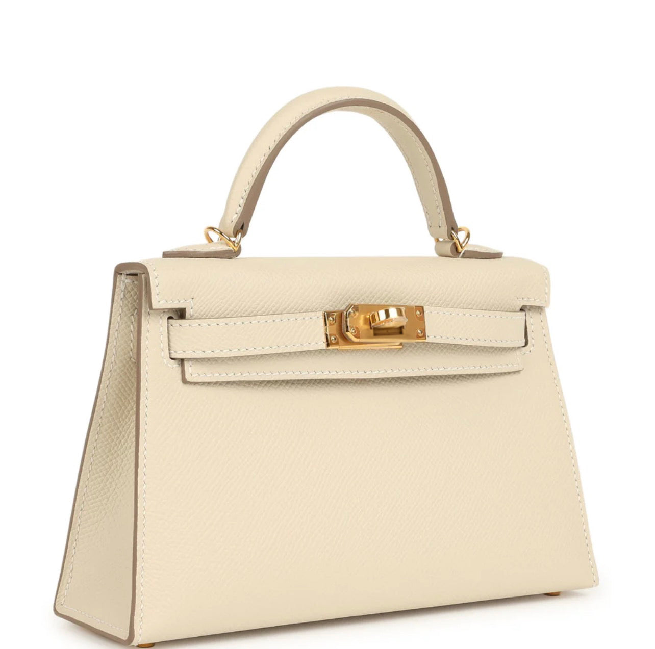 White Luxury Kelly 20 Epsom Leather