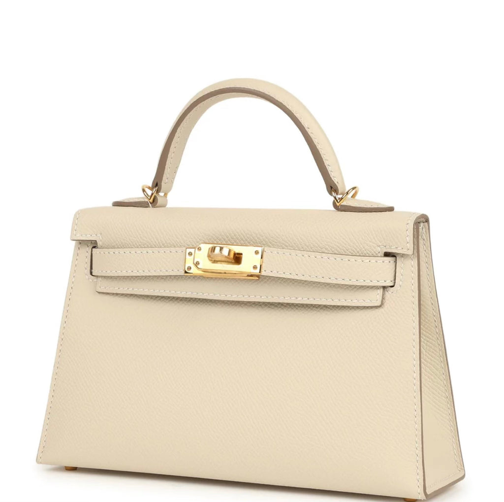 Luxury White Epsom Leather Kelly Handbag 20cm | Ziyanda M Collection