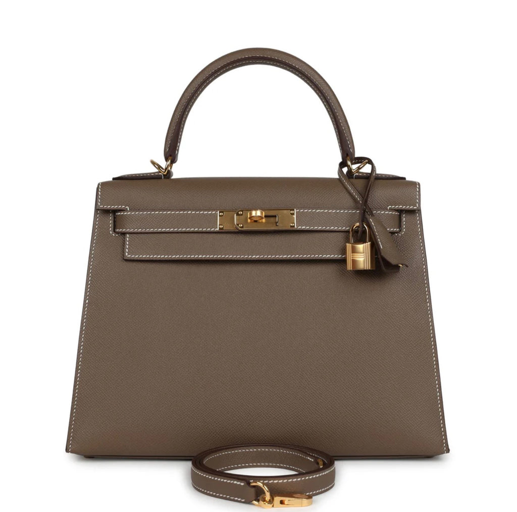 Luxury Tan Epsom Leather Kelly Handbag 25cm | Ziyanda M Collection
