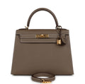 Luxury Tan Epsom Leather Kelly Handbag 25cm | Ziyanda M Collection