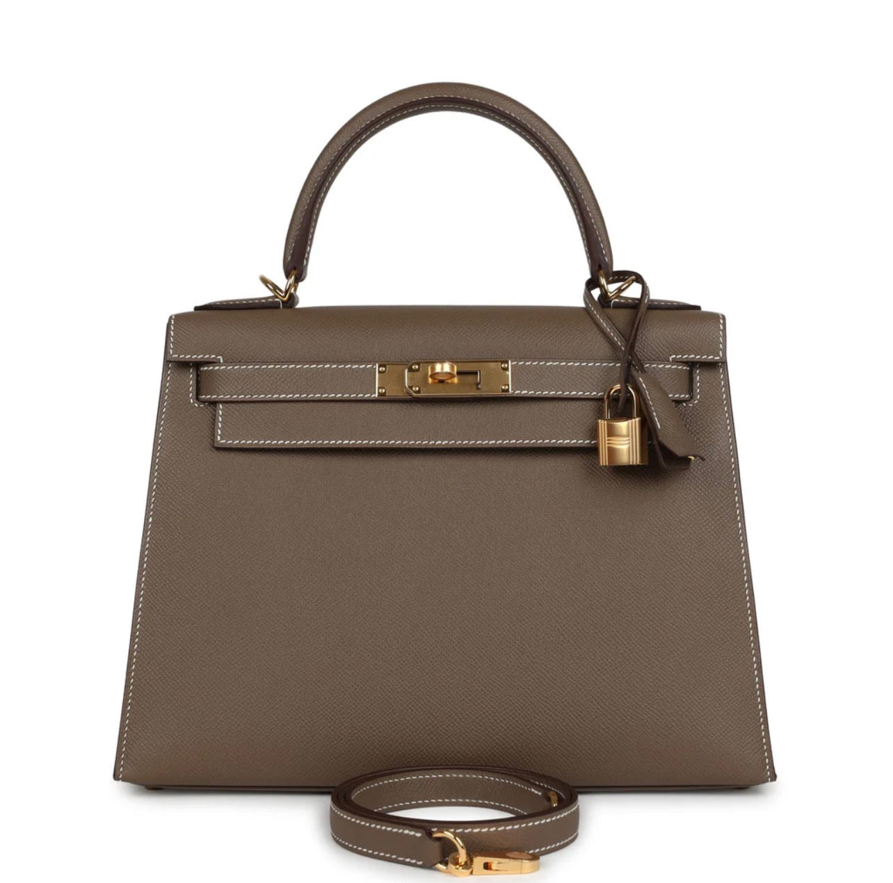 Luxury Tan Epsom Leather Kelly Handbag 25cm | Ziyanda M Collection
