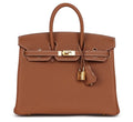 Luxury Brown Togo Leather Birk Handbag 25cm | Ziyanda M Collection