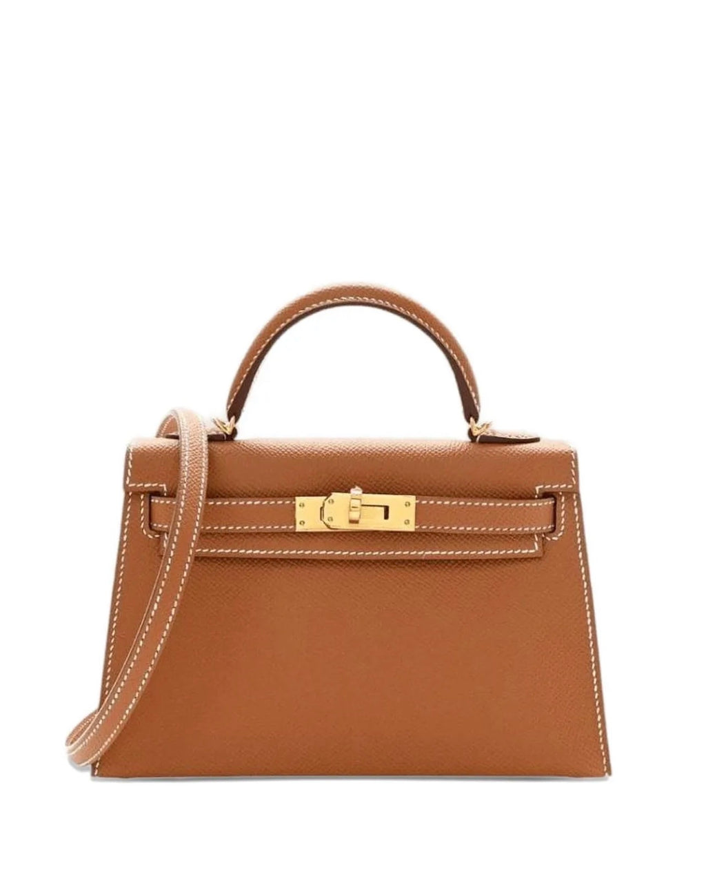 Luxury Brown Epsom Leather Kelly Handbag 20cm | Ziyanda M Collection