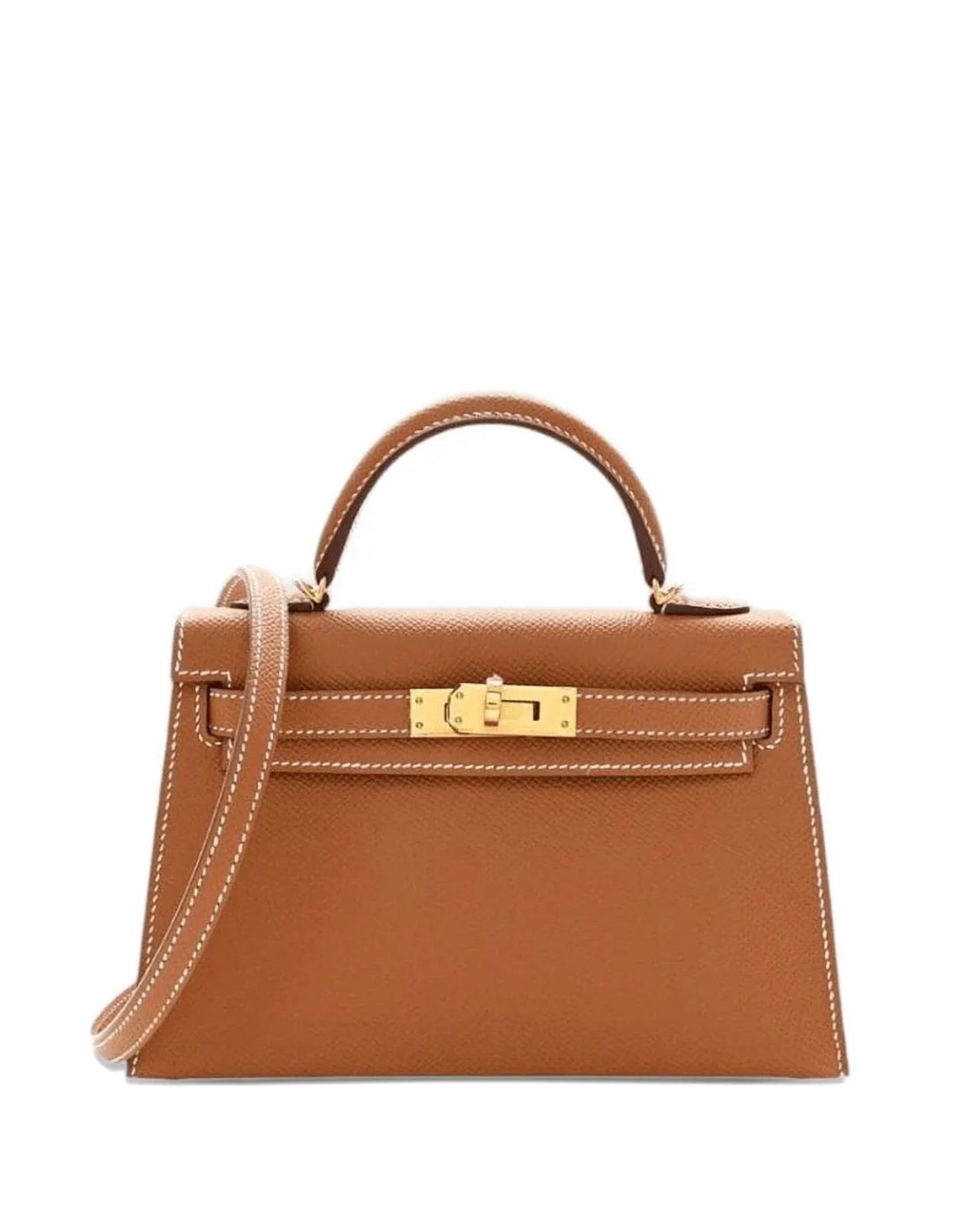 Luxury Brown Epsom Leather Kelly Handbag 20cm | Ziyanda M Collection
