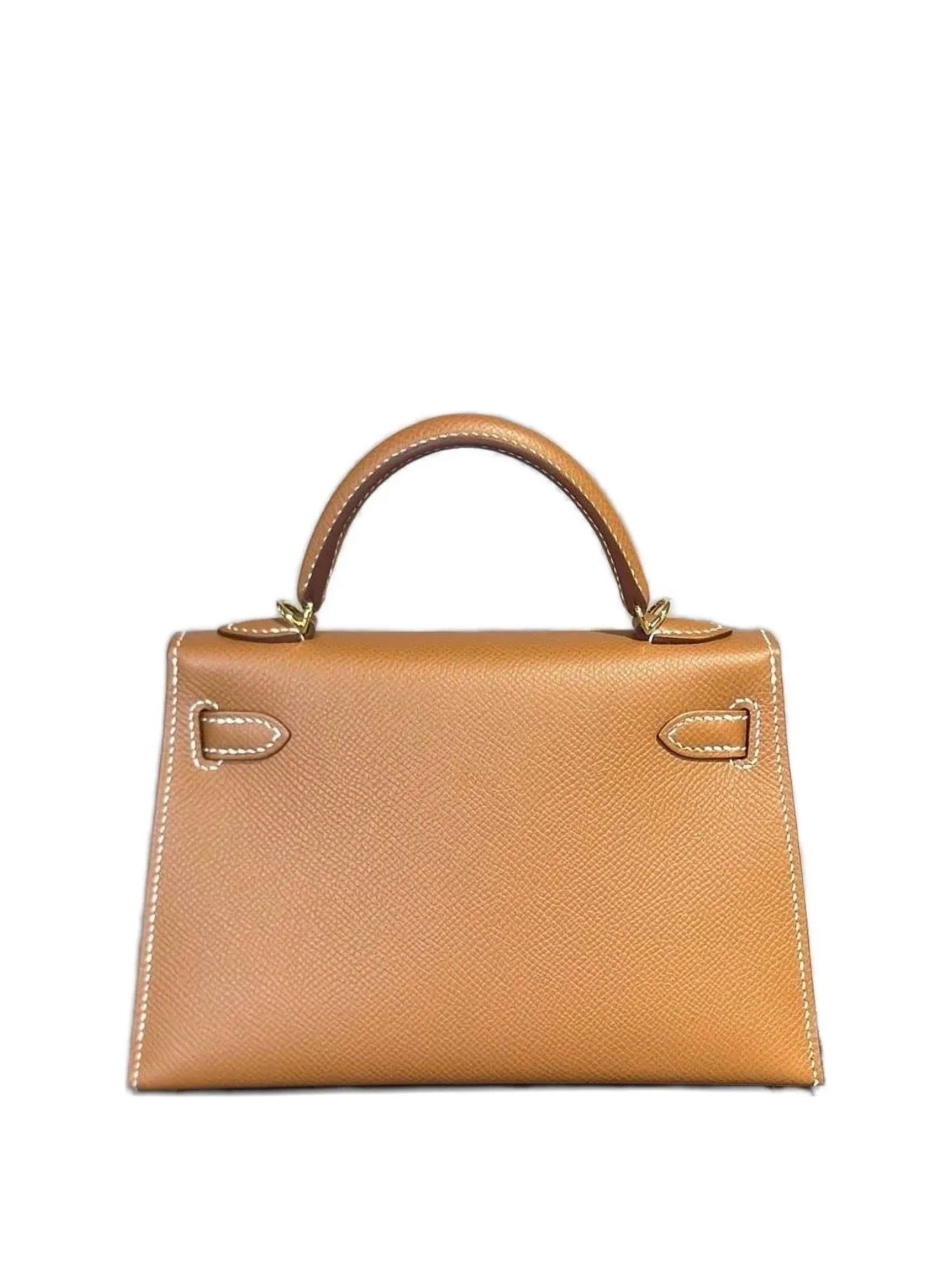 Luxury Brown Epsom Leather Kelly Handbag 20cm | Ziyanda M Collection