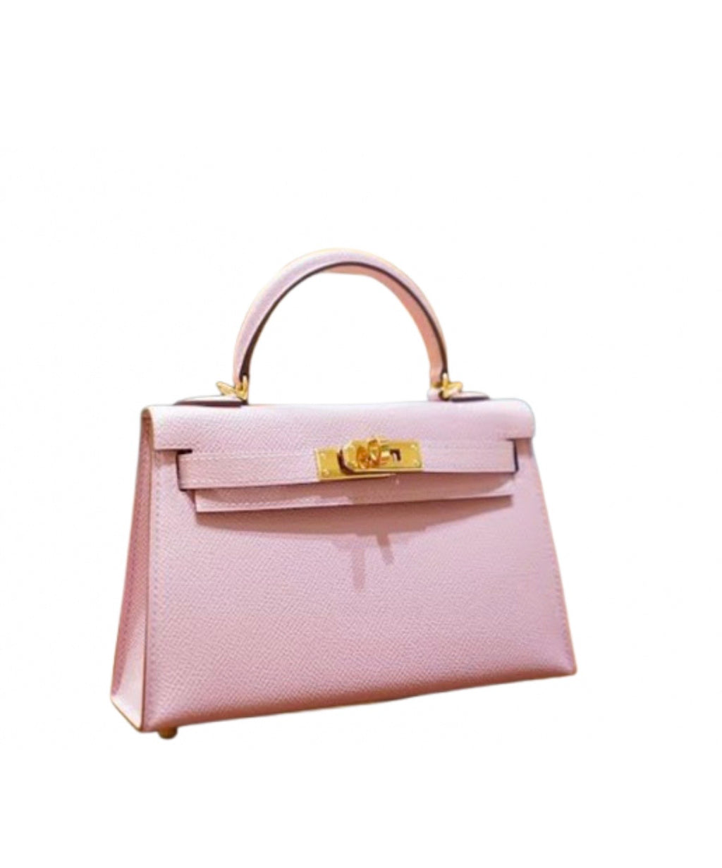 Luxury Pink Epsom Leather Kelly Handbag 20cm | Ziyanda M Collection