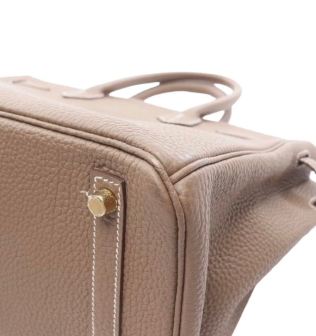 Luxury Tan Togo Leather Birk Handbag 25cm | Ziyanda M Collection