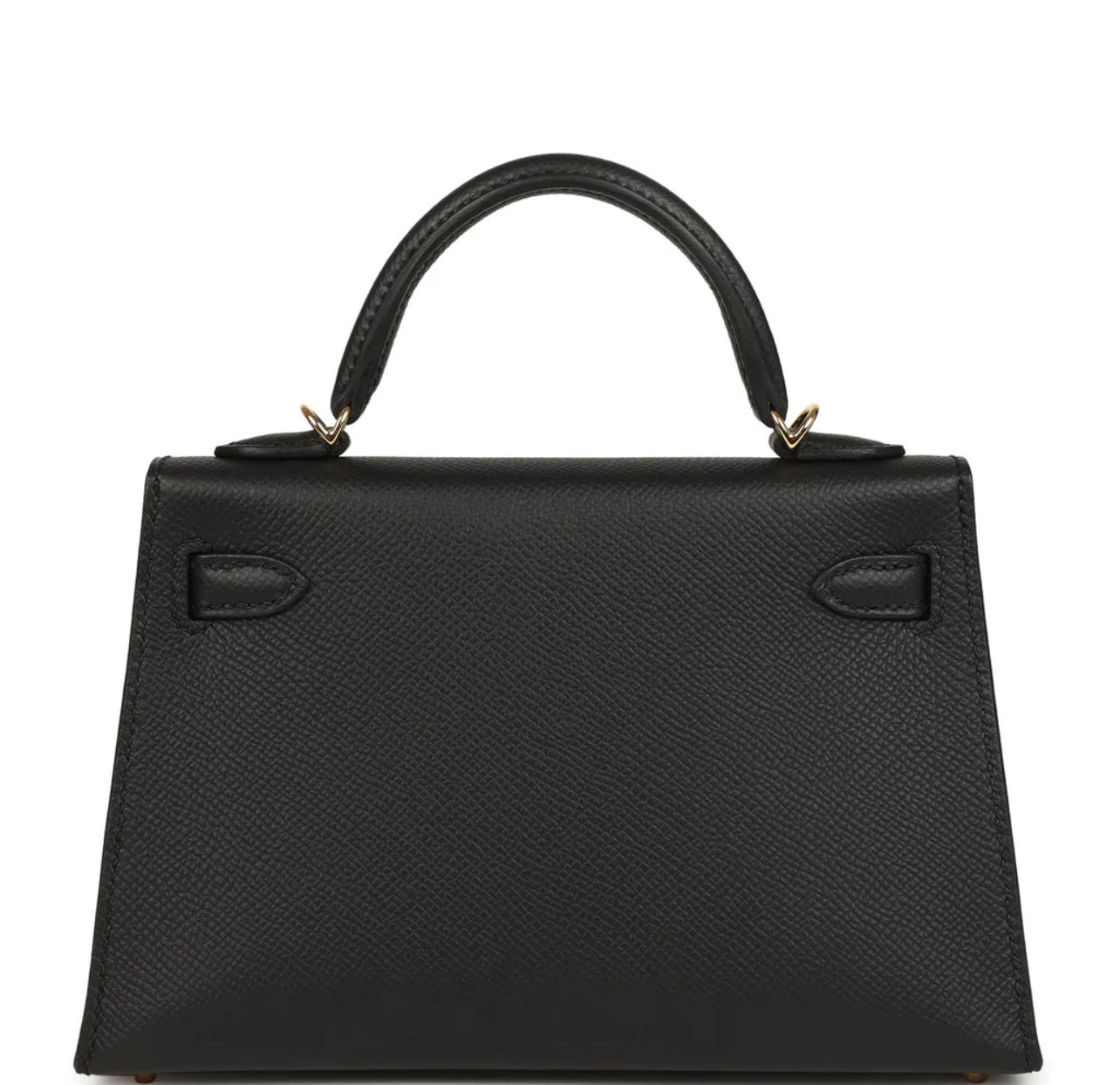 Luxury Black Epsom Leather Kelly Handbag 20cm | Ziyanda M Collection