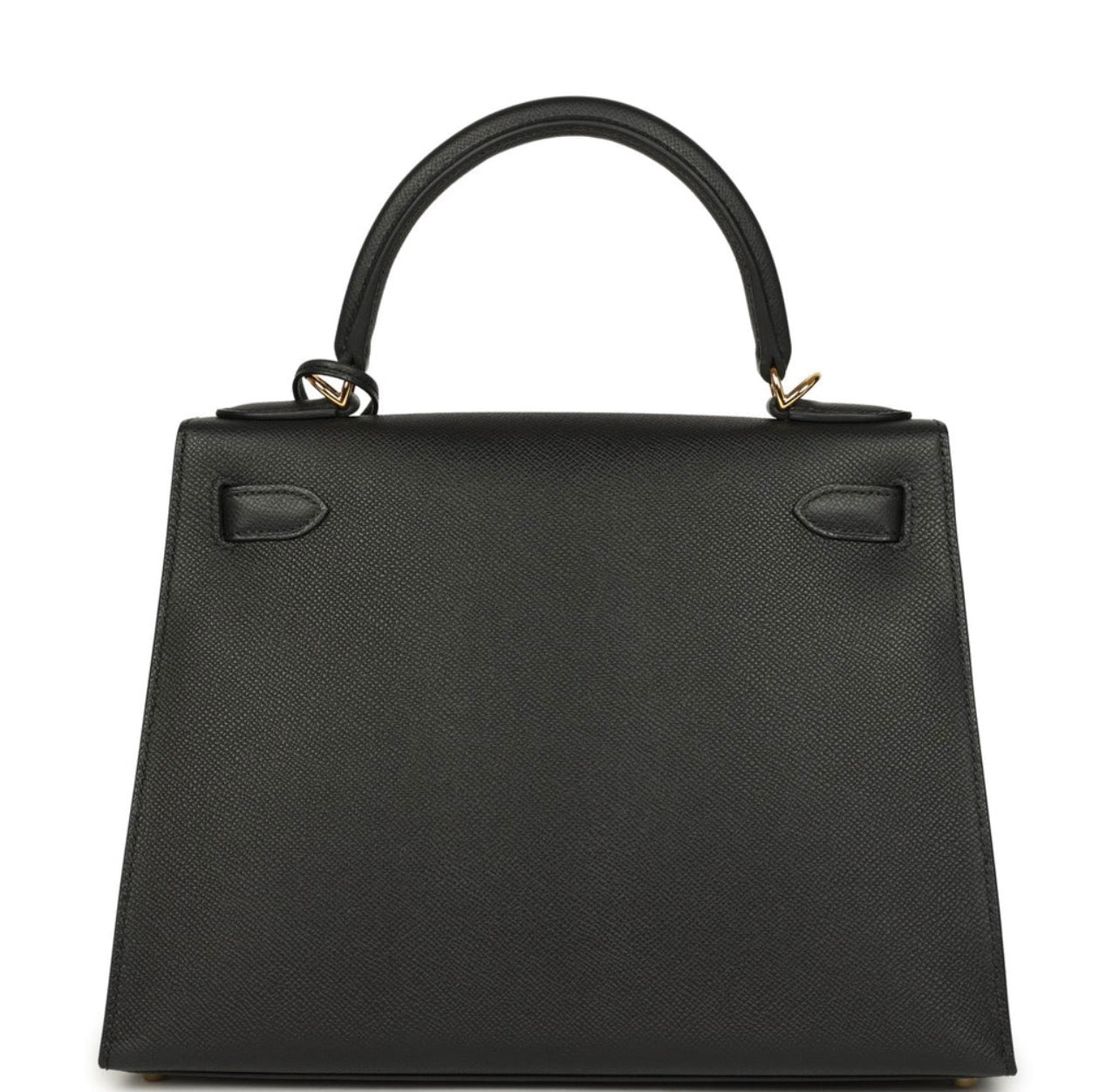 Luxury Black Epsom Leather Kelly Handbag 25cm | Ziyanda M Collection