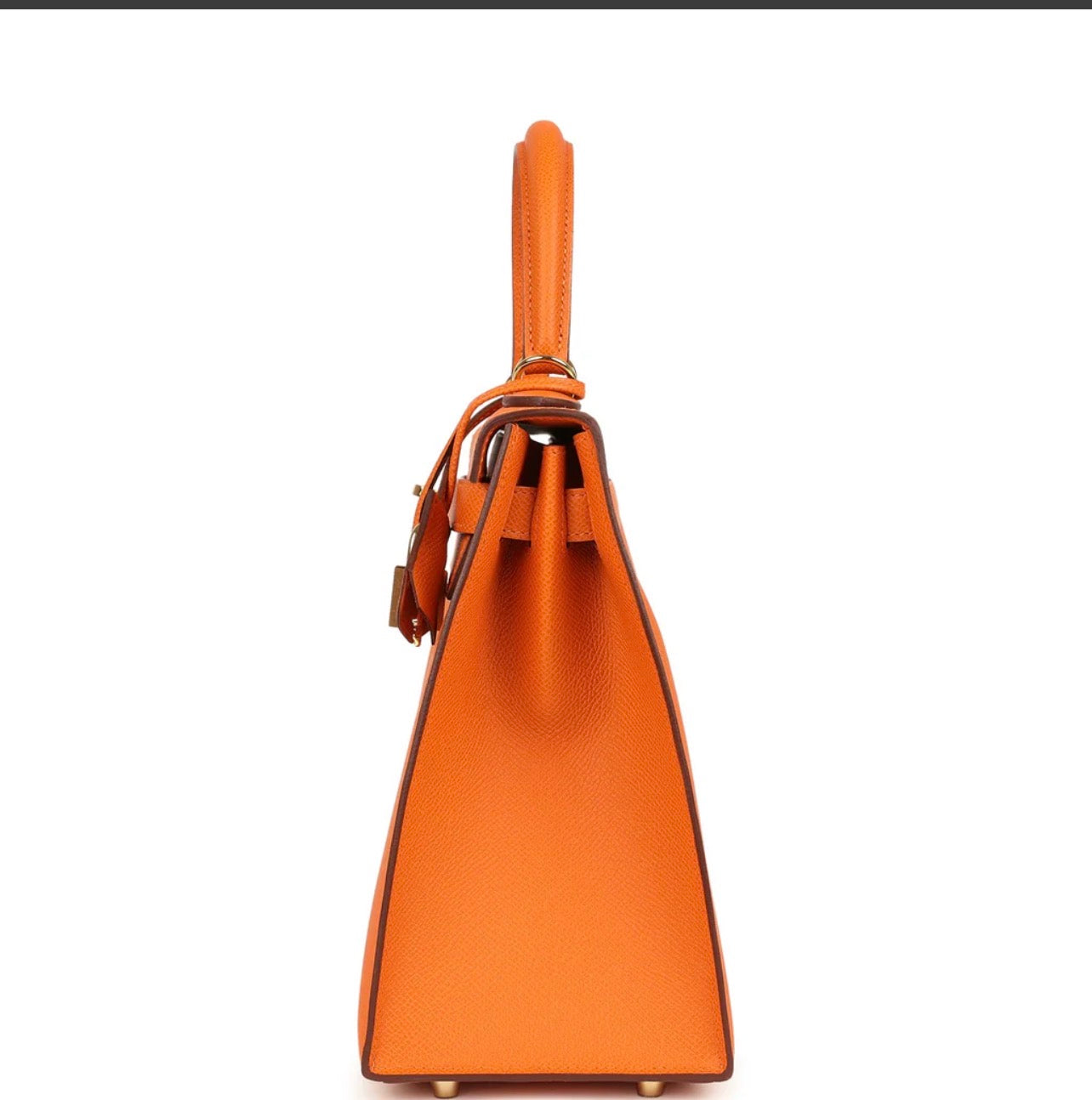 Luxury Orange Epsom Leather Kelly Handbag 25cm | Ziyanda M Collection