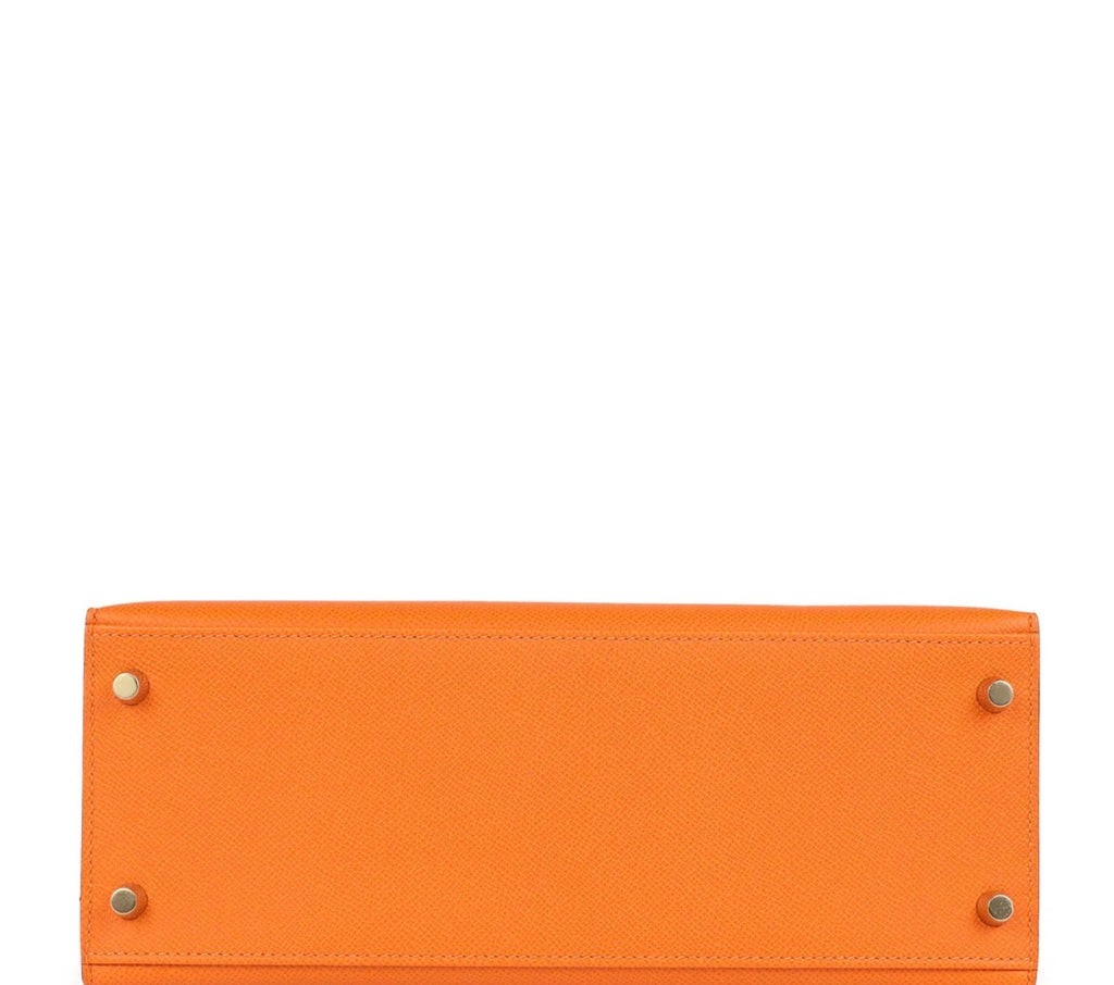 Luxury Orange Epsom Leather Kelly Handbag 25cm | Ziyanda M Collection