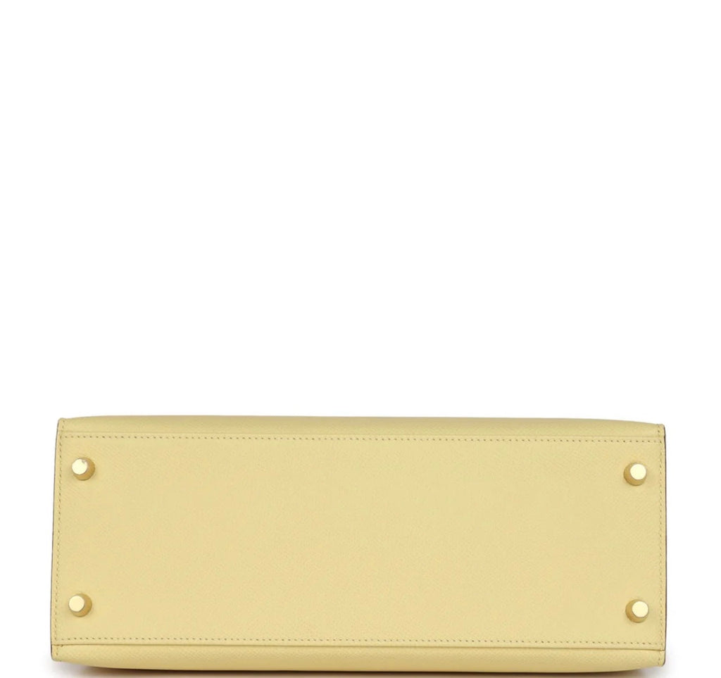 Luxury Butter Yellow Epsom Leather Kelly Handbag 25cm | Ziyanda M Collection