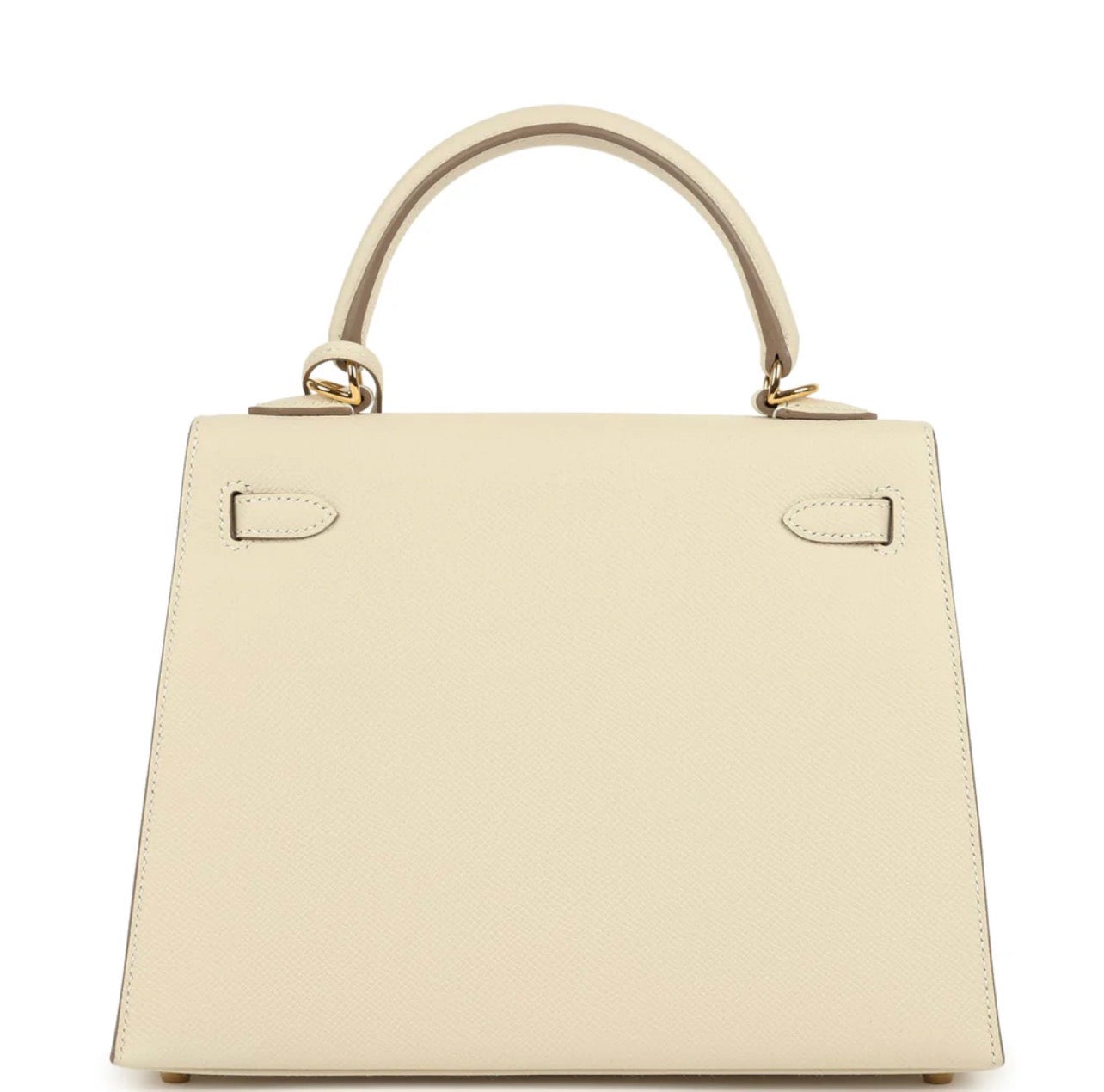 Luxury Kelly Off-White Epsom Genuine Leather 25