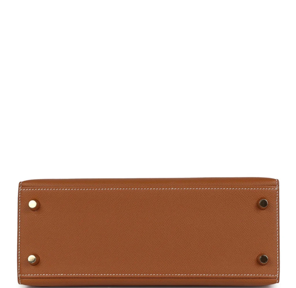 Luxury Brown Epsom Kelly Handbag 25