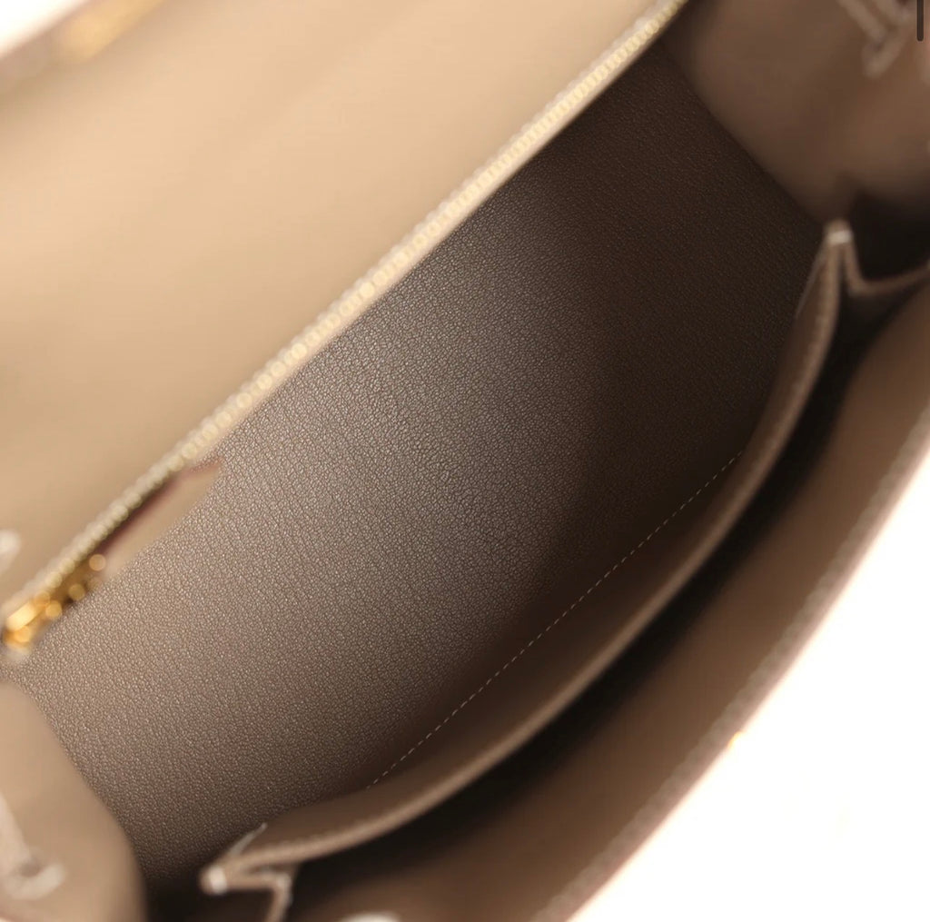 Luxury Tan Epsom Kelly Handbag 25
