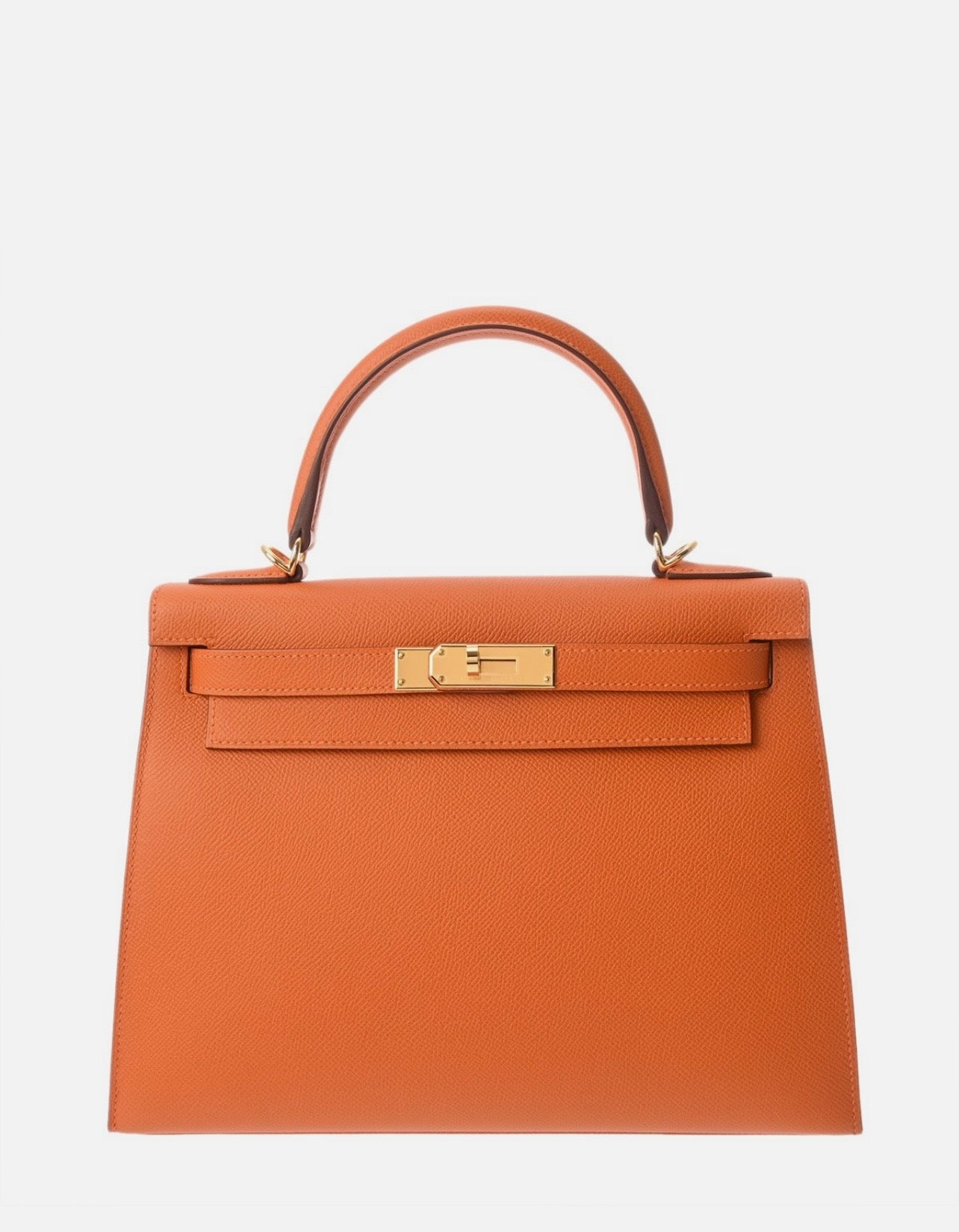 Luxury Orange Epsom Kelly Handbag 25