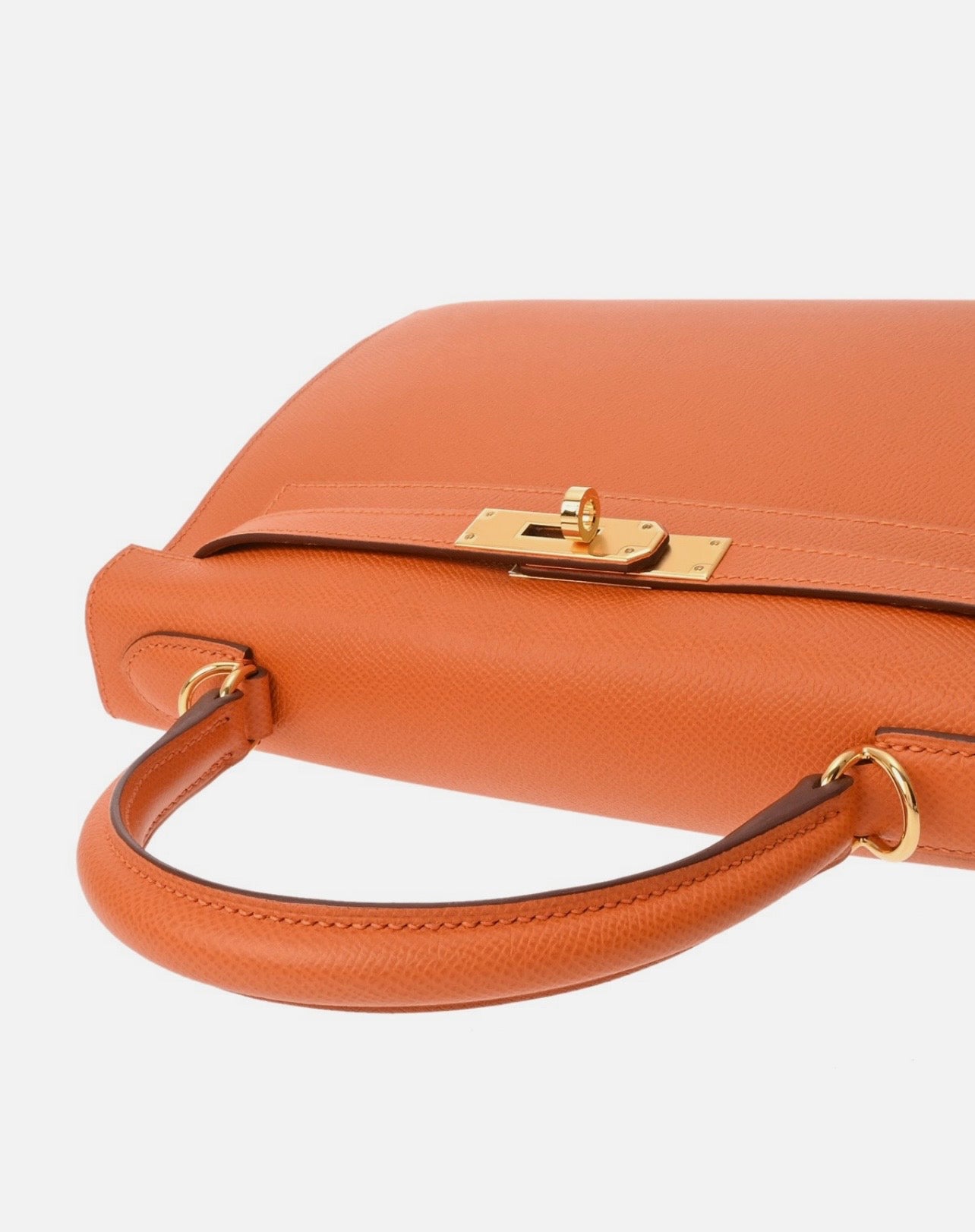Luxury Orange Epsom Kelly Handbag 25