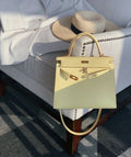 Luxury Butter Yellow Kelly Epsom Handbag 25