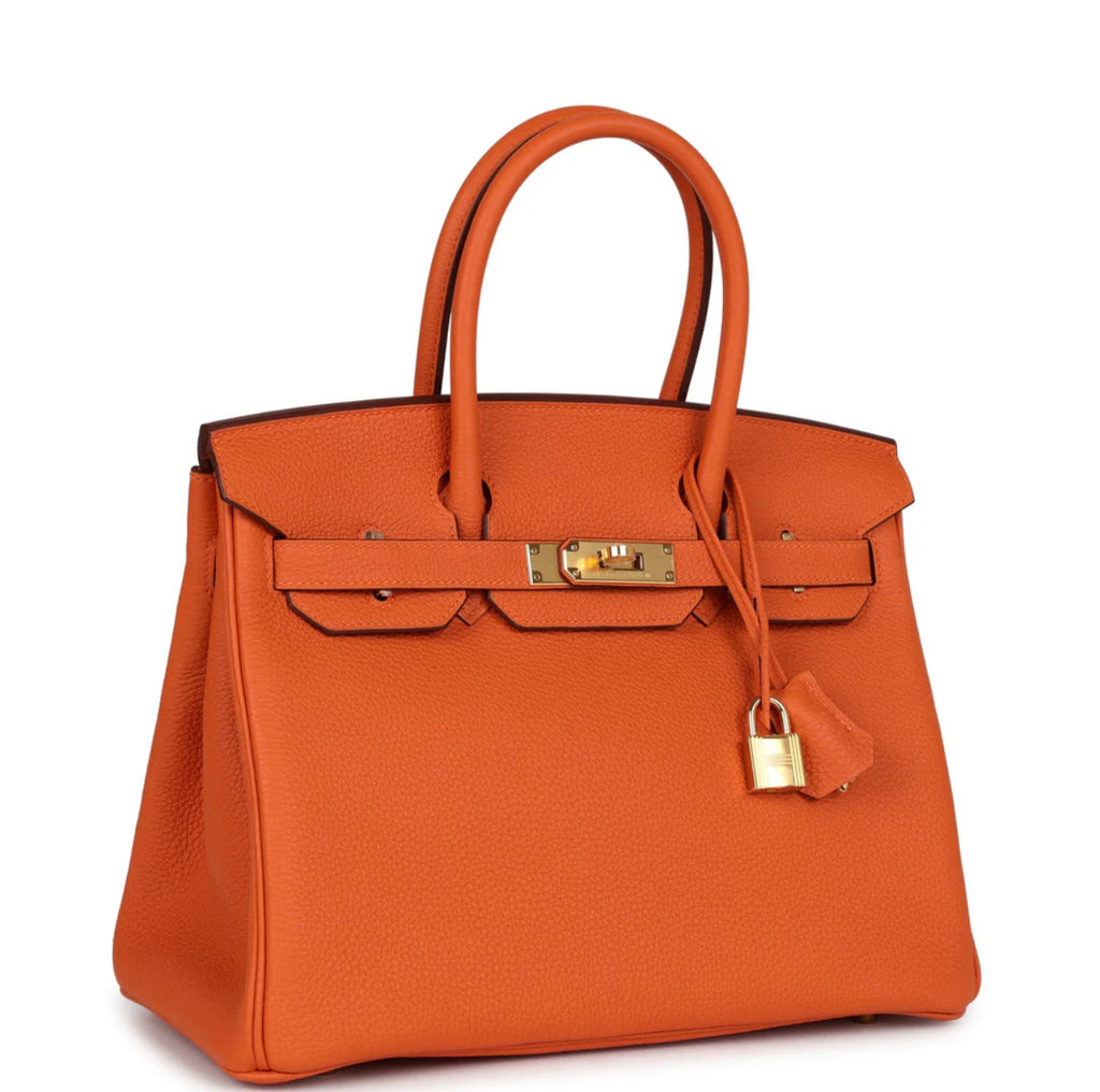 Luxury Orange Togo Handbag 25