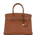 Luxury Brk Brown Togo Genuine Leather 30