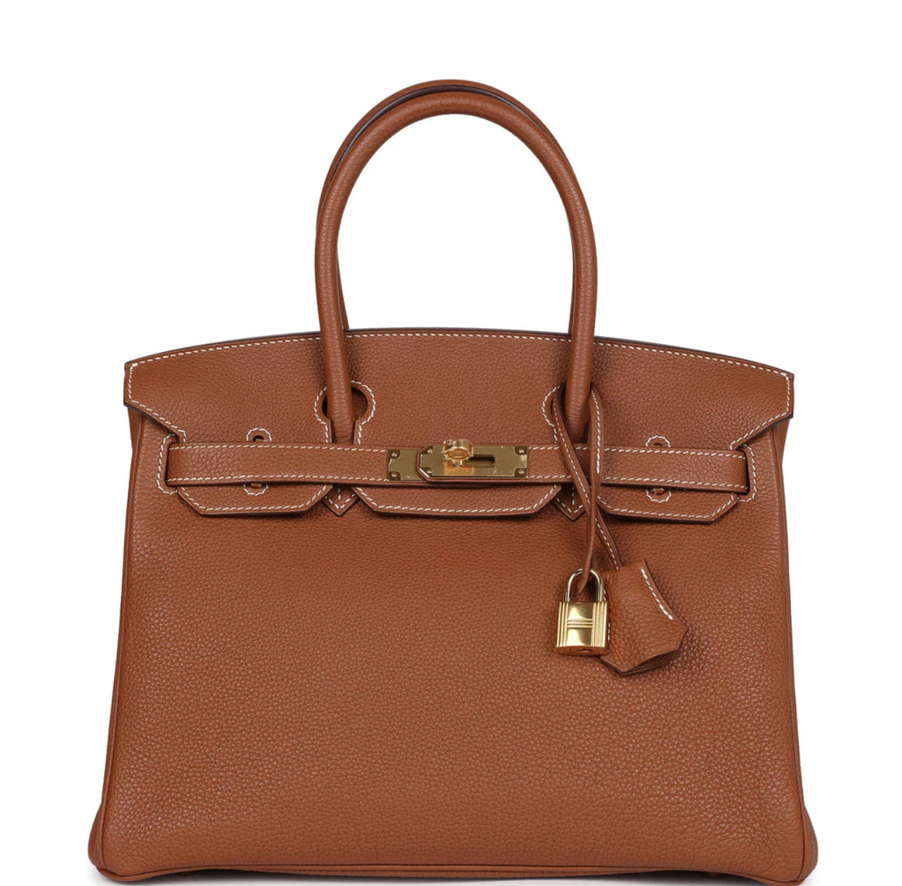 Luxury Brk Brown Togo Genuine Leather 30
